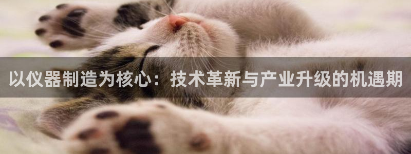 天宏娱乐赵叔：以仪器制造为核心：技术革新与产业升级的机遇期