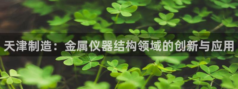 天亿娱乐宏发：天津制造：金属仪器结构领域的创新与应用